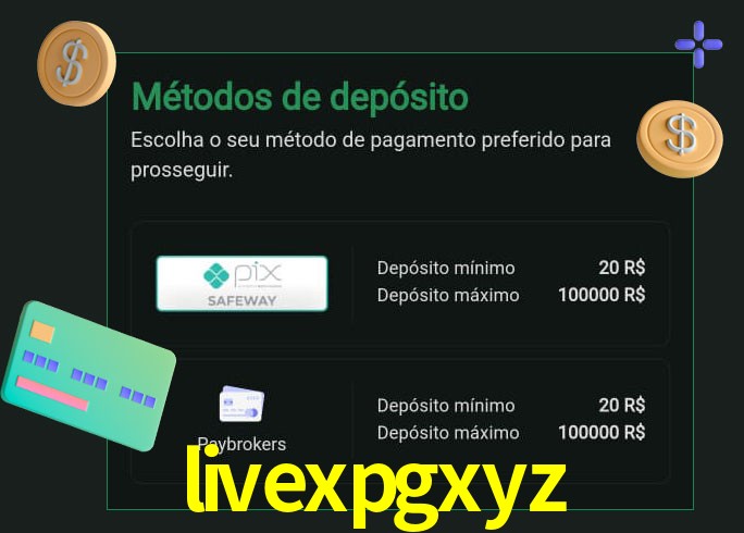 O cassino livexpgxyz oferece uma grande variedade de métodos de pagamento